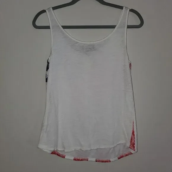 LUCKY BRAND BOHO AMERICAN FLAG TANK TOP SIZE SMALL MEDIUM - Picture 5 of 5
